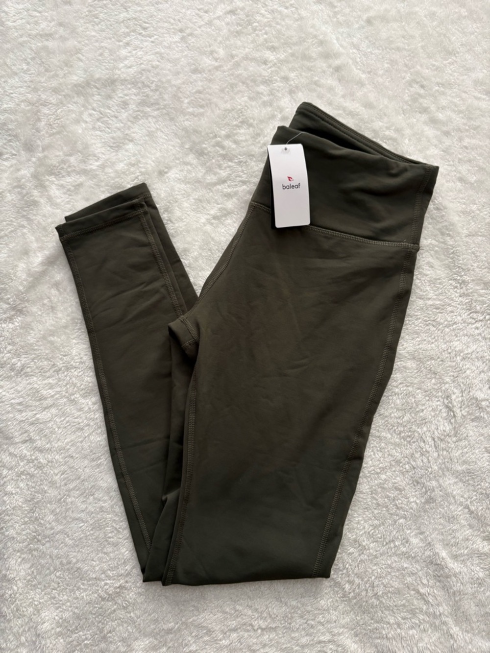 Baleaf Olive Green Fleece Athletic Leggings